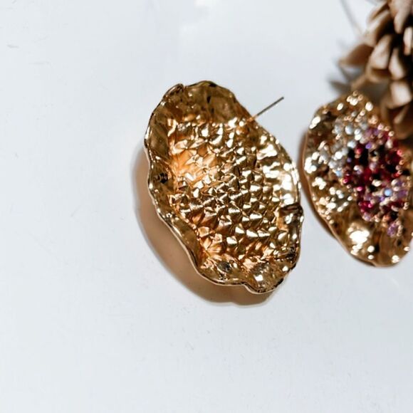 Zara rhinestone earrings M1 - Picture 6 of 7